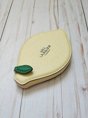 Coach Lemon Coin Case Small Zip Pouch